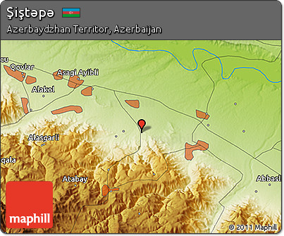 Physical 3D Map of Şiştǝpǝ