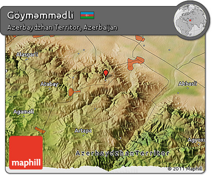 Satellite 3D Map of Göymǝmmǝdli