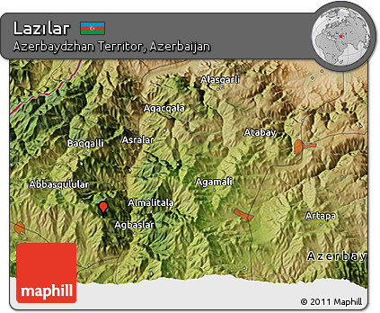 Satellite 3D Map of Lazılar
