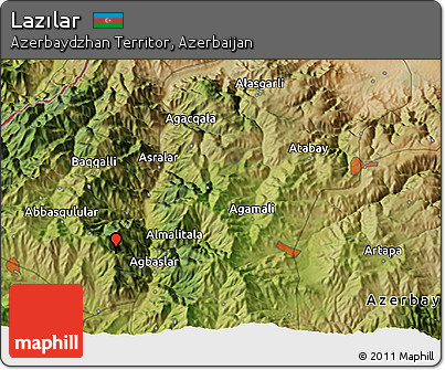 Satellite 3D Map of Lazılar