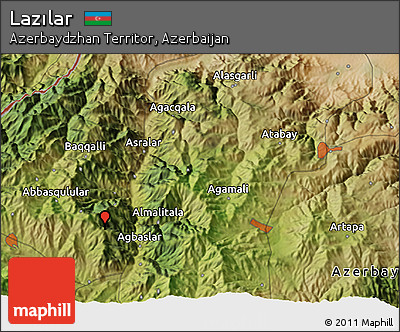 Satellite 3D Map of Lazılar