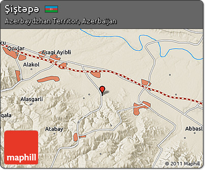 Shaded Relief 3D Map of Şiştǝpǝ