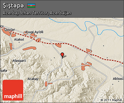 Shaded Relief 3D Map of Şiştǝpǝ