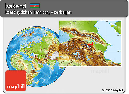 Physical Location Map of İsakǝnd