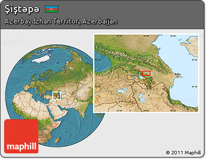 Satellite Location Map of Şiştǝpǝ