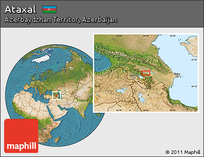 Satellite Location Map of Ataxal