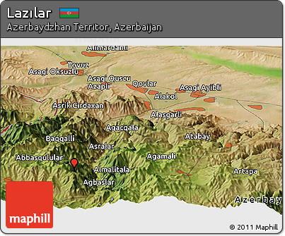 Satellite Panoramic Map of Lazılar