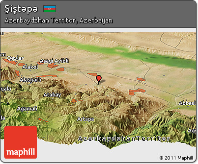 Satellite Panoramic Map of Şiştǝpǝ