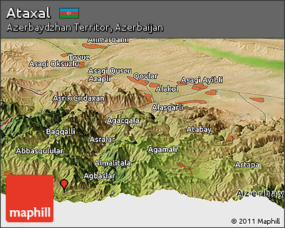 Satellite Panoramic Map of Ataxal