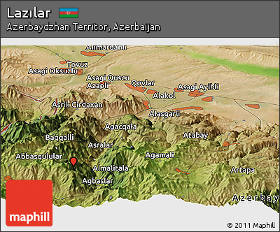 Satellite Panoramic Map of Lazılar
