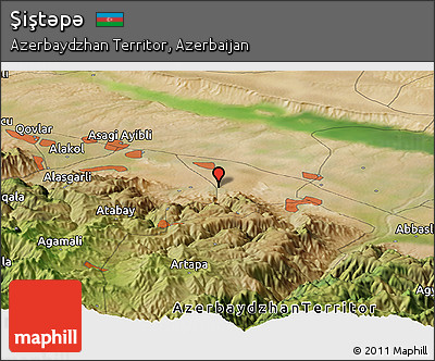 Satellite Panoramic Map of Şiştǝpǝ