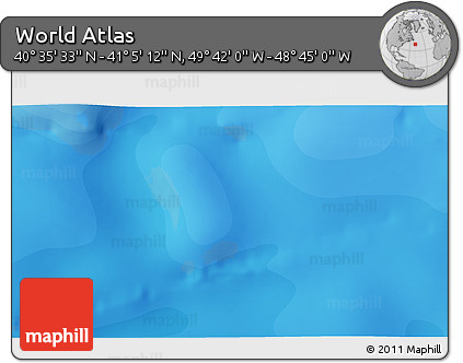 Political 3D Map of the Area around 40° 50' 23" N, 49° 13' 30" W