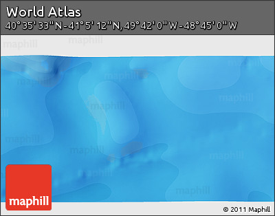 Political 3D Map of the Area around 40° 50' 23" N, 49° 13' 30" W