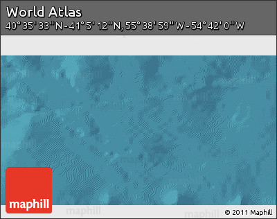 Satellite 3D Map of the Area around 40° 50' 23" N, 55° 10' 29" W