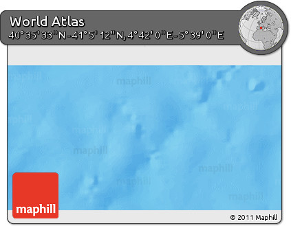 Physical 3D Map of the Area around 40° 50' 23" N, 5° 10' 30" E