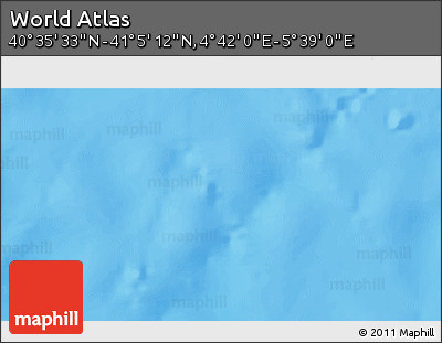 Physical 3D Map of the Area around 40° 50' 23" N, 5° 10' 30" E