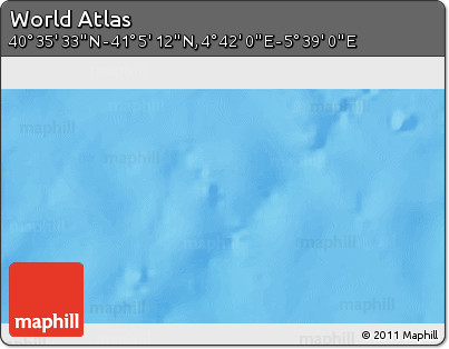 Physical 3D Map of the Area around 40° 50' 23" N, 5° 10' 30" E