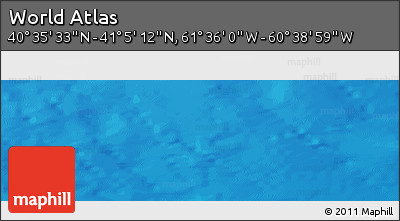 Physical Panoramic Map of the Area around 40° 50' 23" N, 61° 7' 30" W