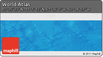 Physical Panoramic Map of the Area around 40° 50' 23" N, 61° 7' 30" W