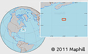 Gray Location Map of the area around 40° 50' 23" N, 63° 40' 30" W
