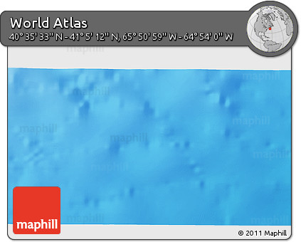 Physical 3D Map of the Area around 40° 50' 23" N, 65° 22' 30" W