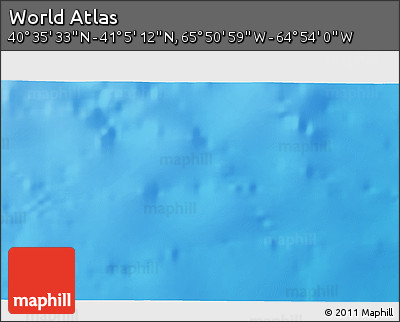 Physical 3D Map of the Area around 40° 50' 23" N, 65° 22' 30" W