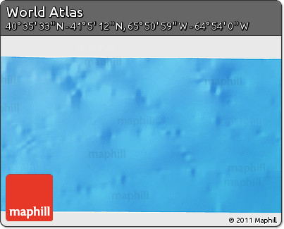 Physical 3D Map of the Area around 40° 50' 23" N, 65° 22' 30" W