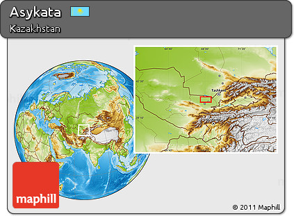 Physical Location Map of Asykata