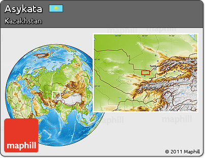 Physical Location Map of Asykata