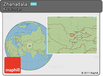 Savanna Style Location Map of Zhanadala