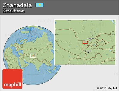 Savanna Style Location Map of Zhanadala