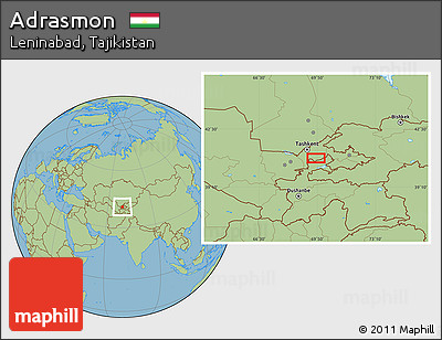 Savanna Style Location Map of Adrasmon