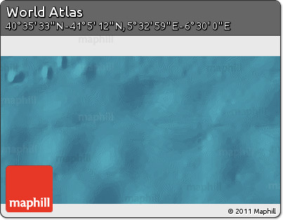 Satellite 3D Map of the Area around 40° 50' 23" N, 6° 1' 30" E