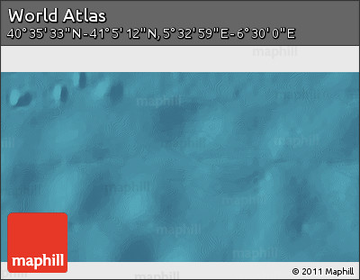 Satellite 3D Map of the Area around 40° 50' 23" N, 6° 1' 30" E