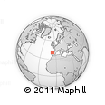Outline Map of the Area around 40° 50' 23" N, 6° 43' 29" W, rectangular outline