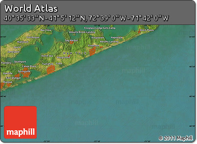 Satellite Map of the Area around 40° 50' 23" N, 72° 10' 30" W