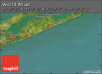 Satellite Map of the Area around 40° 50' 23" N, 72° 10' 30" W