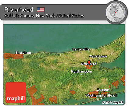 Satellite 3D Map of Riverhead