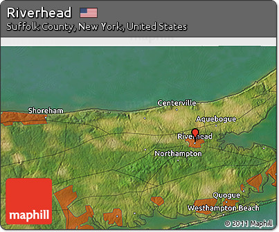 Satellite 3D Map of Riverhead