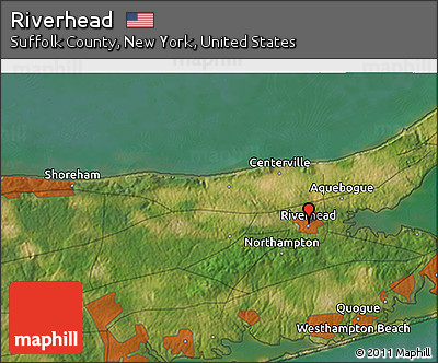 Satellite 3D Map of Riverhead