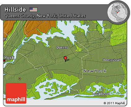 Physical 3D Map of Hillside