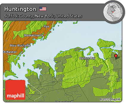 Physical 3D Map of Huntington