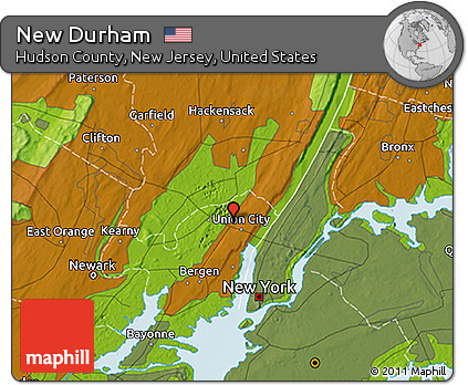 Physical 3D Map of New Durham