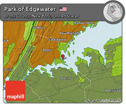 Physical 3D Map of Park of Edgewater