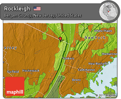 Physical 3D Map of Rockleigh