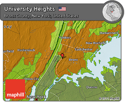 Physical 3D Map of University Heights