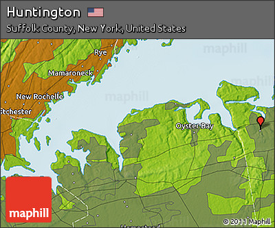 Physical 3D Map of Huntington