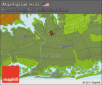 Physical 3D Map of Manhasset Hills