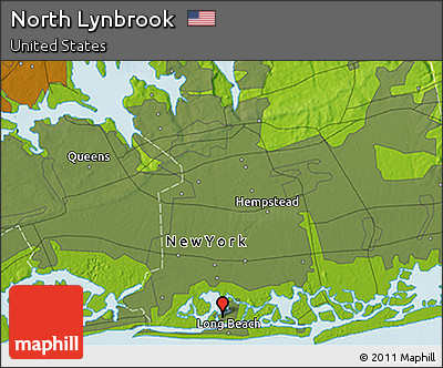 Physical 3D Map of North Lynbrook