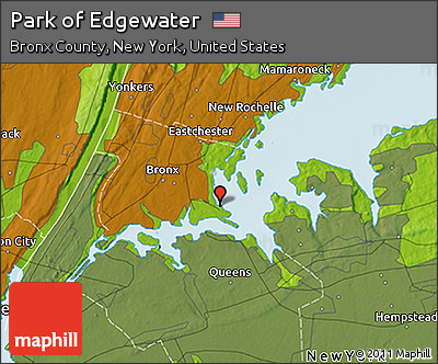 Physical 3D Map of Park of Edgewater